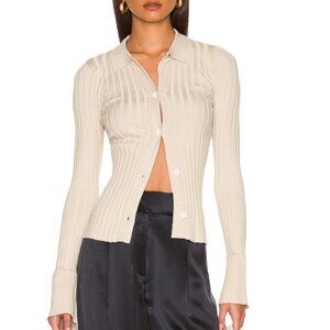 NEW MORE TO COME Brandy Button Front Sweater Oatmeal Cream Long Sleeve Cardigan